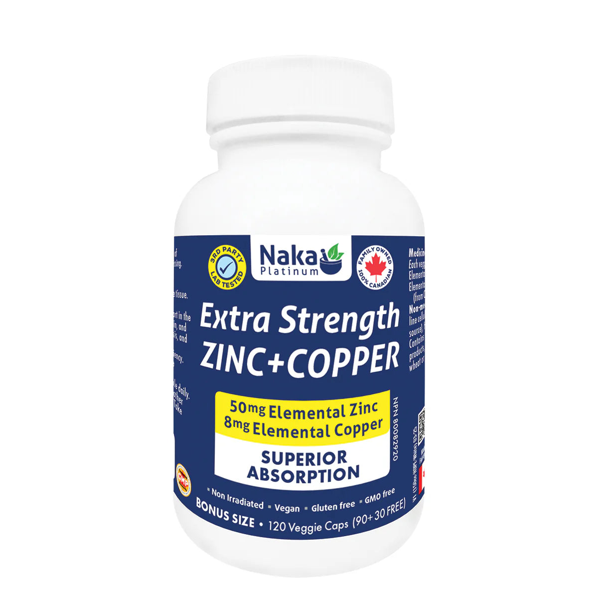 Zinc-Copper 50mg/8mg (120 v-caps)